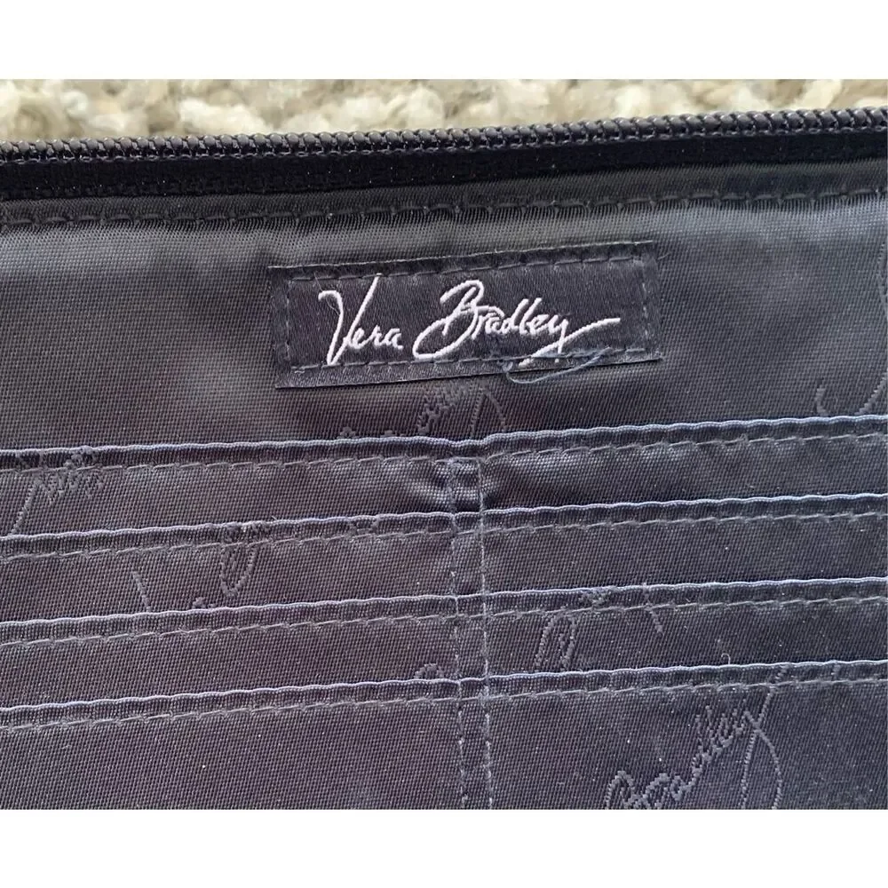 VERA BRADLEY Zip Around Ellie Blue Elephants Wallet Wristlet QUILTED - Picture 4 of 4